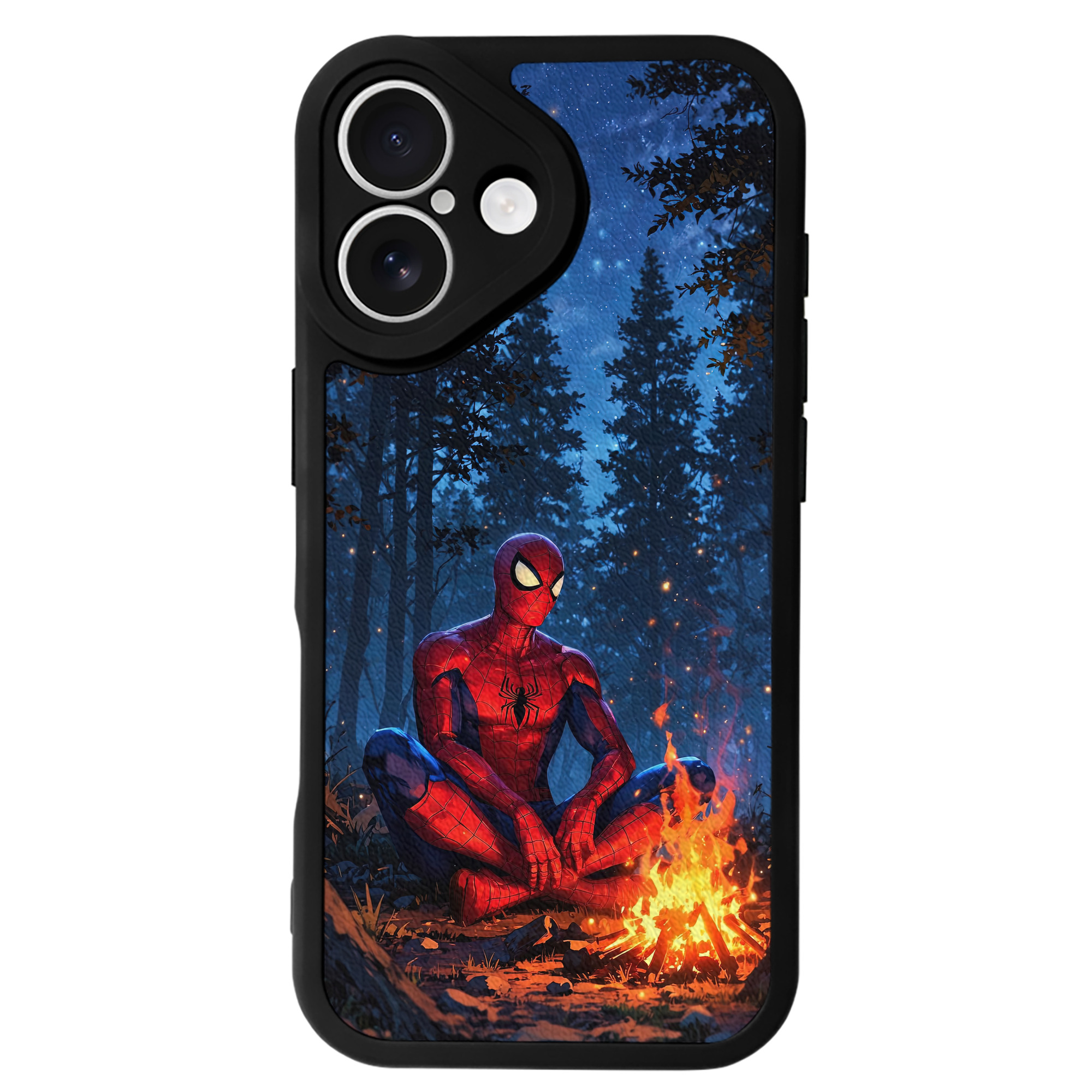 Spider Man スパイダーマン 【iPhone 16シリーズ対応】シリコンスマホケース（レザー調） 材質：シリコン